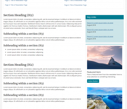 Newsletter Multipage wide