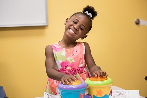 Young girl playing.