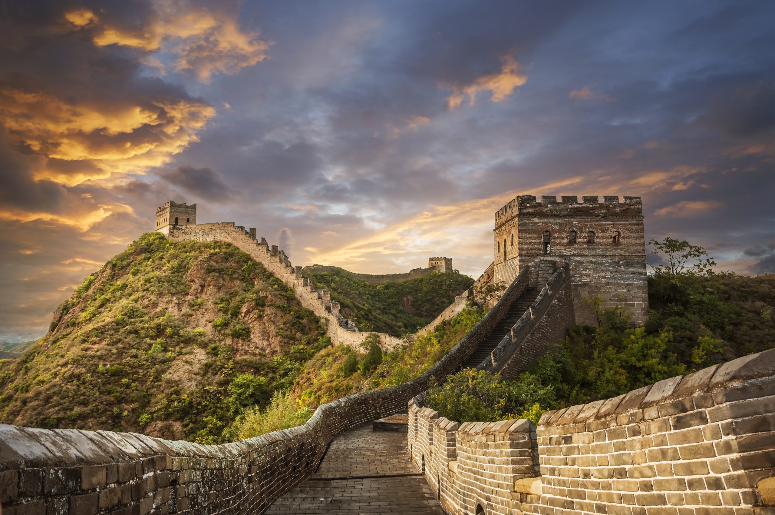 Great Wall of China in Huairou District, China.