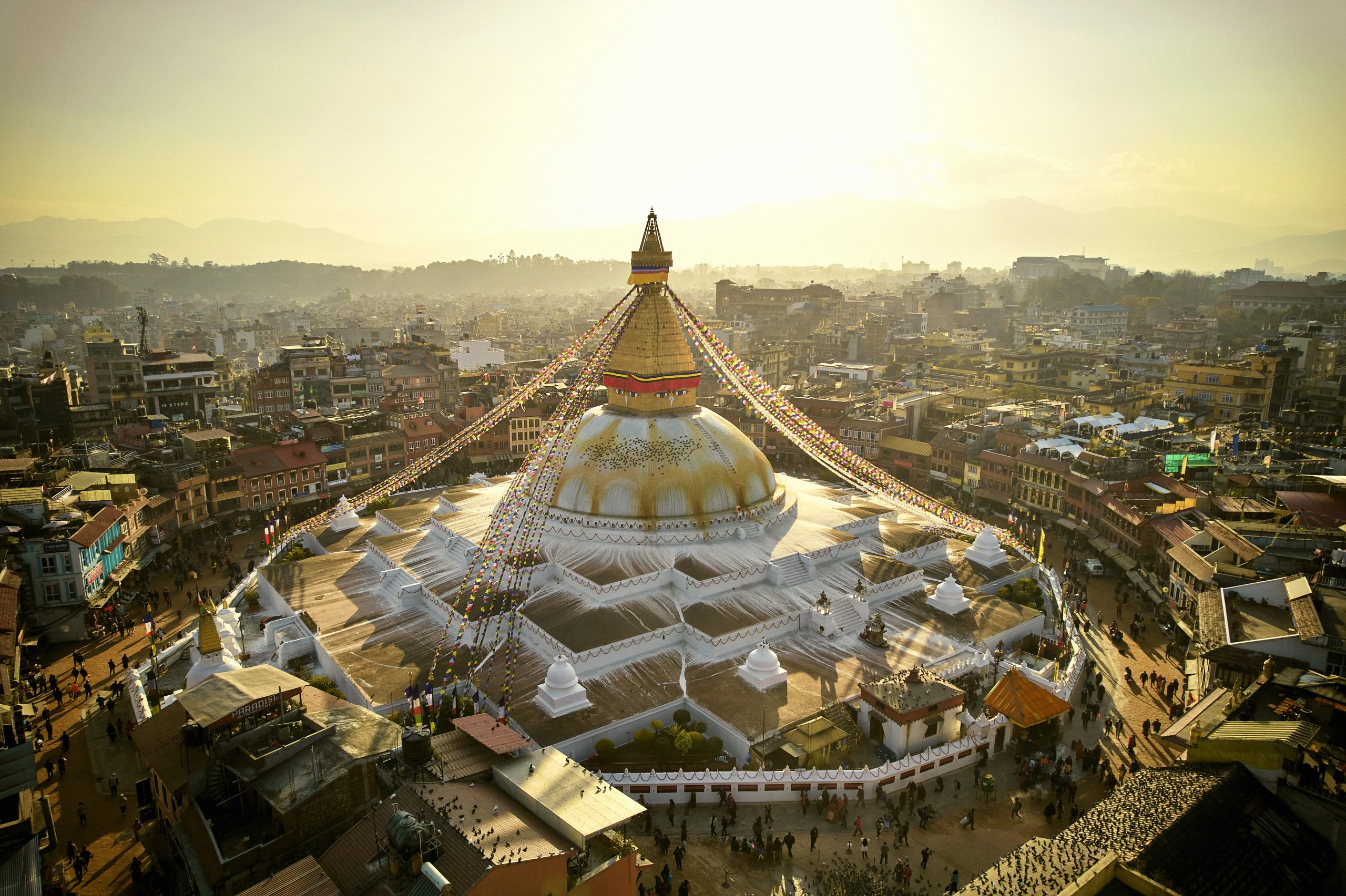 Boudhanath Stupa in Kathmandu, Nepal.